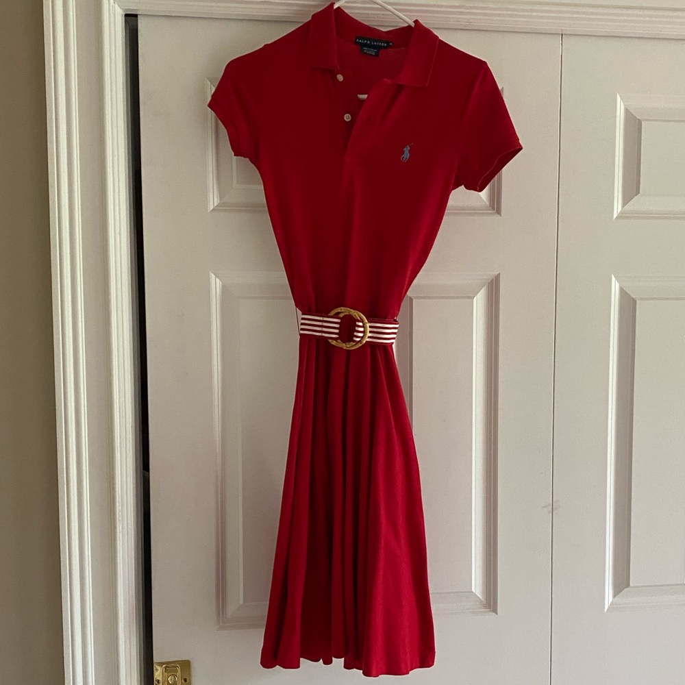 Red Ralph Lauren Polo Shirt Dress